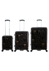 Discovery Gold Printed Hard Suitcase
