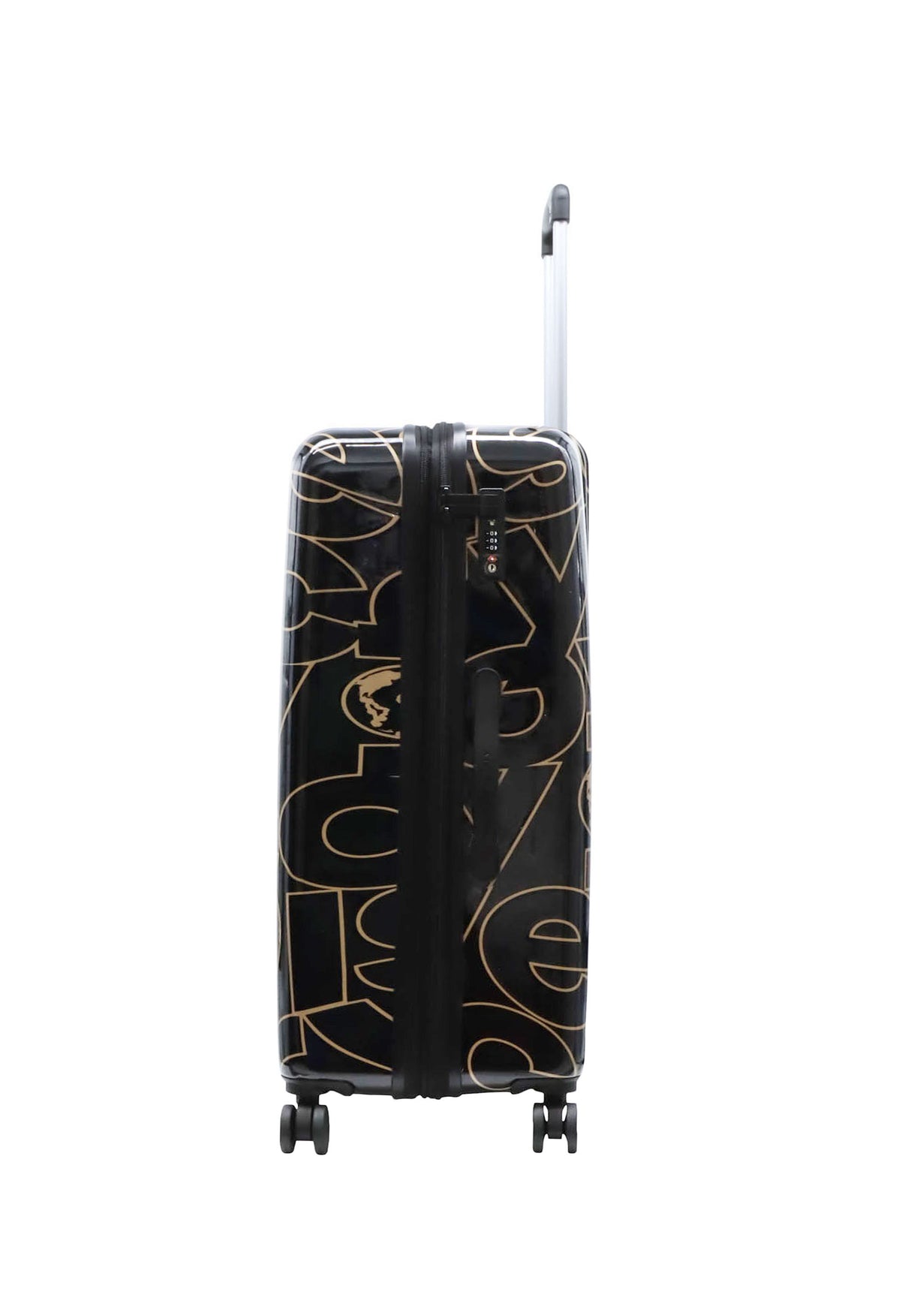 Discovery Gold Printed Hard Suitcase
