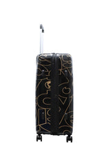 Discovery Gold Printed Hard Suitcase